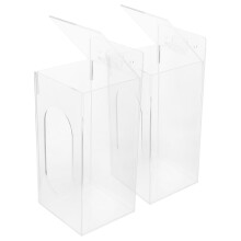 Gesichtsmaske Halter Acryl Transparente Aufbewahrungsbox 2 Stk