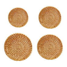 4St Rattan Teezeremonie Matte Wärmedämmung Erwachsene