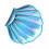 Folding Doppelseitiger Shell Spiegel Pu Tragbarer Hologramm Blau 11