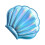 Folding Doppelseitiger Shell Spiegel Pu Tragbarer Hologramm Blau 7