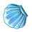 Folding Doppelseitiger Shell Spiegel Pu Tragbarer Hologramm Blau 10