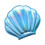 Folding Doppelseitiger Shell Spiegel Pu Tragbarer Hologramm Blau 8