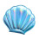 Folding Doppelseitiger Shell Spiegel Pu Tragbarer Hologramm Blau 6