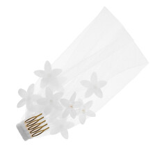 Kurzschleier Hochzeit Eleganter Weißer Tüll 1