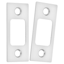 2Pièces Kit Renfort Porte En Acier Inoxydable Avec Cache Trou Argenté