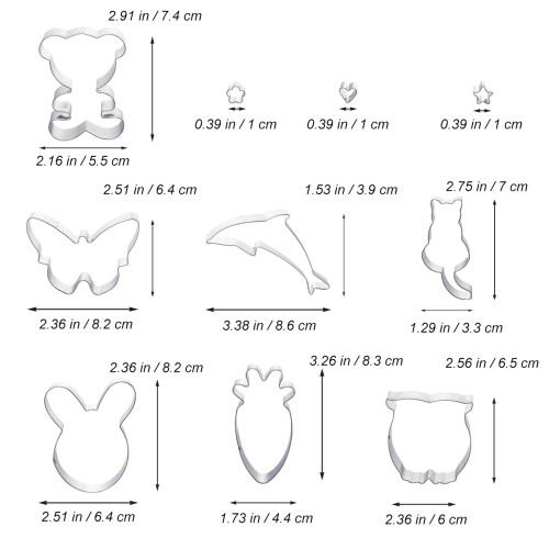 Cookery Moulds Cookie Ausstechformen 1 Set 1