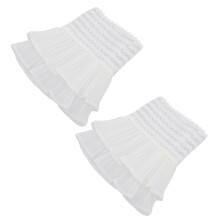 1 Paar Fake Ärmel Handgelenk Armband Chiffon Weiß