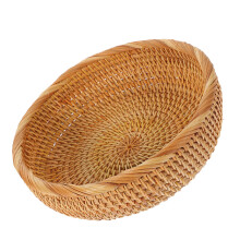 Kleiner Gewebter Rattankorb Khaki 1