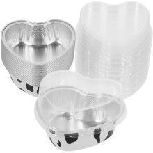 20Pièces Boîtes À Gâteau Aluminium Argent Couvercle Pour