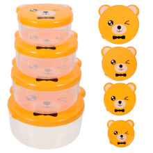 4Stk Wiederverwendbare Kleine Bento Box Für Kinder Aufbewahrung