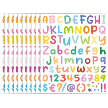 10 bogen alphabet-aufkleber mit buchstaben, zahlen für briefkasten