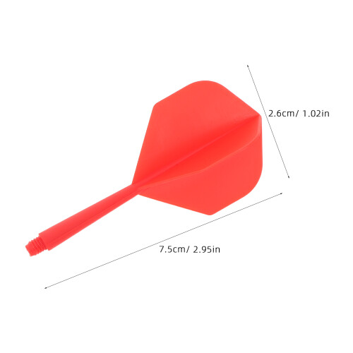 12 Integrierter Dartpfeil Schaft Dartflügel Rot Kunststoff 2