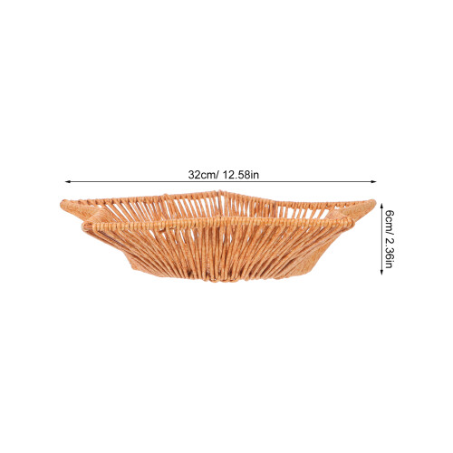 Imitation Rattan Geflochtenes Snack Tablett Gemüse 1