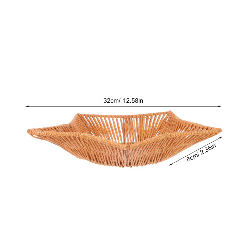 Imitation Rattan Geflochtenes Snack Tablett Gemüse 2