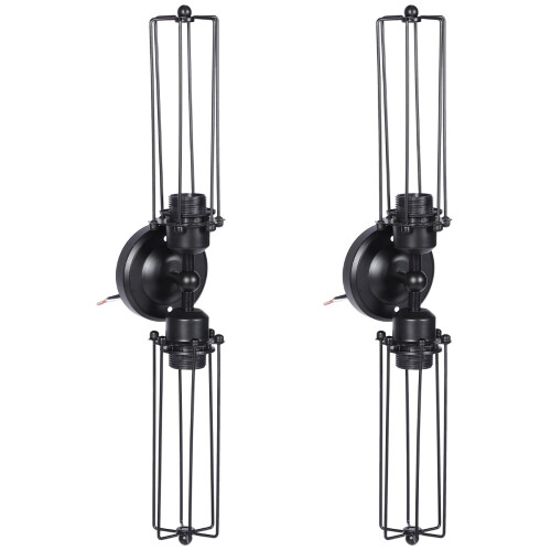 2Stk Industrielle Eisen Wandlampen Leuchten 1