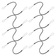Mlins 8 Stck Deckelmuttern Mit Elastischem Lanyard 42X0,5X0,5 Cm Schwarz
