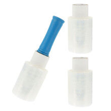 4Rolls Efficient Lldpe Cling Film Wrap with Handle for Packaging