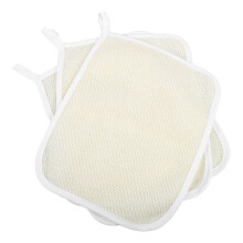 Exfolierendes Waschlappen Badetuch Beige 3er Pack