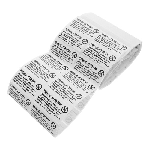 1000 Pcs Self Adhesive Choking Hazard Warning Labels For Packaging 2