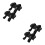2 Pairs Adjustable Toddler Ice Skates With Double And Hook Loop 7