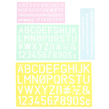 4 Multifunktionales Lineal Set Malvorlagen Alphabet Schablonen