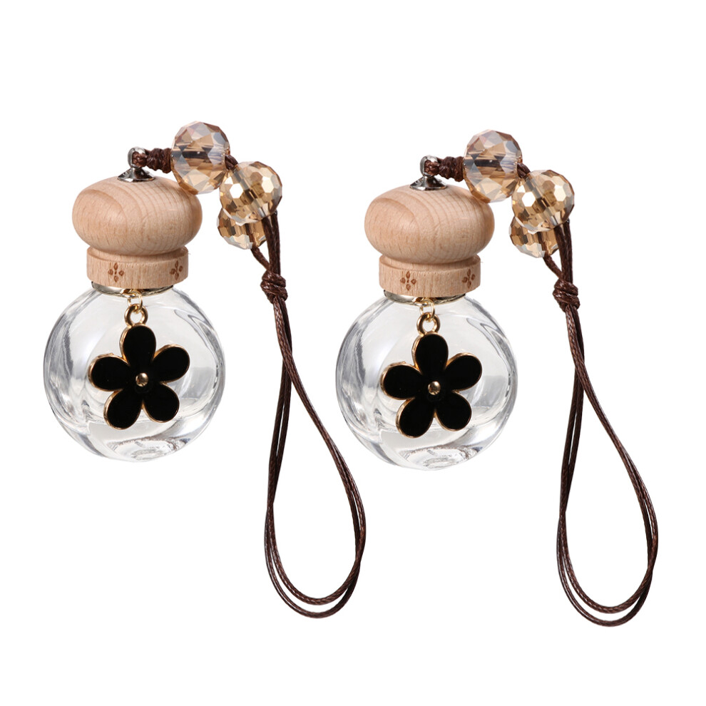 10 Pcs 6Ml Glass Hanging Car Air Freshener Diffuser Bottles For Oils 061145503047