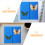 2Pcs Blue Eva Foam Insect Pinning Boards Durable Specimen Display Kit 8