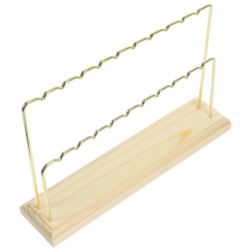 Multi-Functional Light Brown Earring Stand Display Organizer
