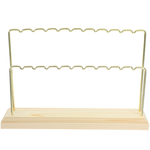 Multi-Functional Light Brown Earring Stand Display Organizer 1