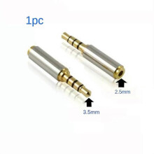 (2pcs, Style A) Jack 3.5 mm to 2.5 mm Audio Adapter 2.5mm Male to 3.5mm Female Plug Connector for Aux Speaker Cable Headphones Micphone Jack 3.5