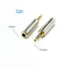 (2pcs, Style B) Jack 3.5 mm to 2.5 mm Audio Adapter 2.5mm Male to 3.5mm Female Plug Connector for Aux Speaker Cable Headphones Micphone Jack 3.5