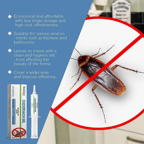 (5pcs)Cockroach Killer Gel Bait Strong Cockroach Disperse Eliminator Syringe Kitchen 1