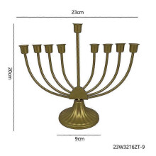 (23*20cm, 9 Branch) Candlestick Holder Candle Holder Exquisite Workmanship Hanukkah
