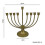 (23*20cm, 9 Branch) Candlestick Holder Candle Holder Exquisite Workmanship Hanukkah 1