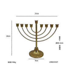(21*24cm, 9 Branch) Candlestick Holder Candle Holder Exquisite Workmanship Hanukkah