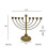 (21*24cm, 9 Branch) Candlestick Holder Candle Holder Exquisite Workmanship Hanukkah 1