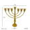 (29*30cm, 7 Branch) Candlestick Holder Candle Holder Exquisite Workmanship Hanukkah 1
