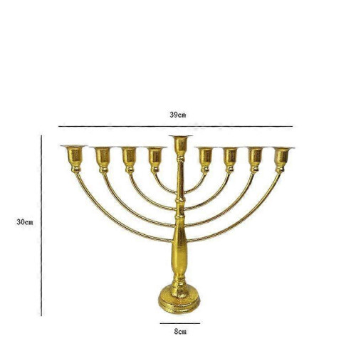 (39*30cm, 9 Branch) Candlestick Holder Candle Holder Exquisite Workmanship Hanukkah