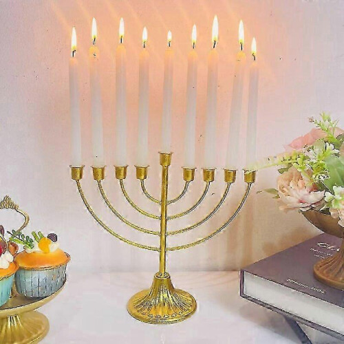 (21*24cm, 9 Branch) Candlestick Holder Candle Holder Exquisite Workmanship Hanukkah 2
