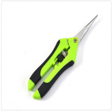(Straight Green) Garden Pruning Shears Stainless Steel Pruner Fruit Picking Secateurs Potted Weed Scissors Straight Elbow Pruning Tools