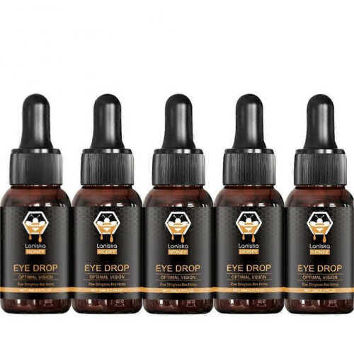 (5pcs) Bee Honey Eye Care Drops Improve Blurred Vision Relieve Eye Fatigue Dry Itching Red Eyes Discomfort Treatment Prevent Infection