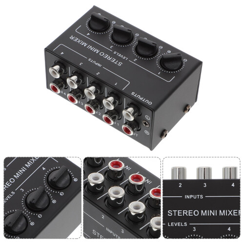 Audio Mixer Passive Stereo Mini Mixer 2