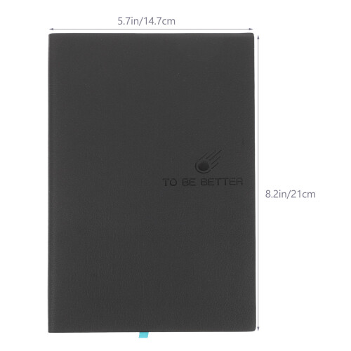 1Carnet Cuir Noir Épais Pour Prise Notes Et Voyage 1