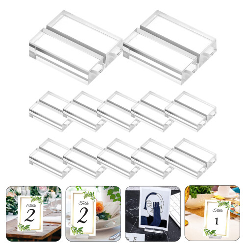 12 Sechseckig Acryl Visitenkartenhalter Displayständer 2