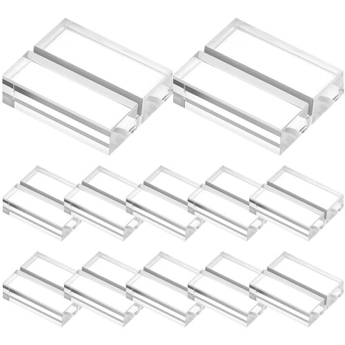 12 Sechseckig Acryl Visitenkartenhalter Displayständer 1