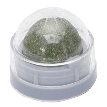 2Stk. Katzen-Snacks Leckerlis Katzenminze Wand-Aufklebe-Ball Grau