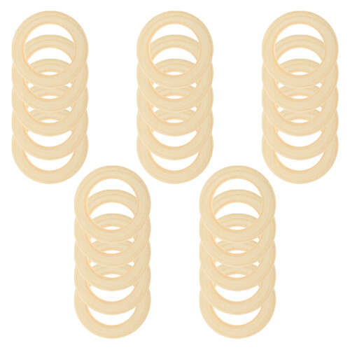75 Holzringe Für Diy Macramé Bastelarbeiten Unlackiert