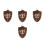 4Pcs Shield Shaped Fern Mounting Board With Pre Drilled Holes 10