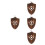 4Pcs Shield Shaped Fern Mounting Board With Pre Drilled Holes 4