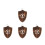 4Pcs Shield Shaped Fern Mounting Board With Pre Drilled Holes 5